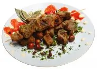 Шашлык свиной в кефире со сладким перцем и луком