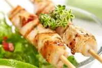 Шашлык из индейки и абрикосов