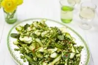 Карпаччо из цукини с зеленым горошком