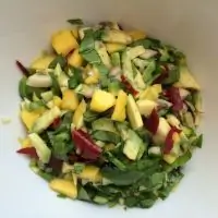 Сальса из манго, авокадо со щавелем с заправкой из маракуйи