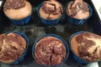 Ржаные маффины с шоколадом