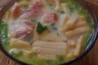 Сырный суп с копченостями