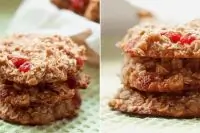 Овсяное фитнес-печенье с клубникой