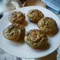 Овсяные кексы с сыром и шпинатом