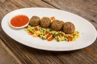 Митболы с птитимом и домашней аджикой