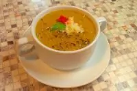 Суп-пюре из запеченных баклажанов