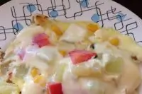 Яичница с овощами