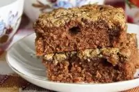 Шоколадный манник с халвой