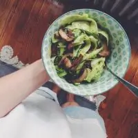 Паста из цукини с грибами