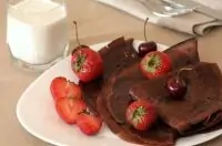 Шоколадные блинчики.