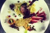 Гусиная ножка с пшеной кашей