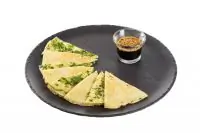 Блинчики с зеленым луком и кинзой