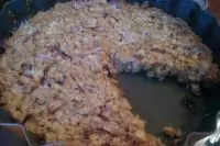 Запеченные хлопья с яблоком и корицей