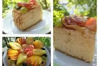 Бисквитный торт со сливочно-яблочным кремом