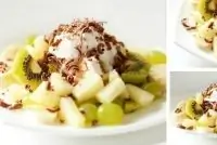 Фруктовый салат с пломбиром