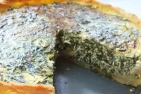 Тарт с сыром фета и шпинатом