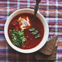 Постный борщ