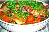 Курица, запеченная с тыквой