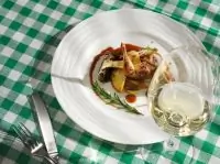 Белые грибы с жареной перепелкой