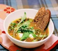 Чечевичная похлебка с тыквой и моцареллой