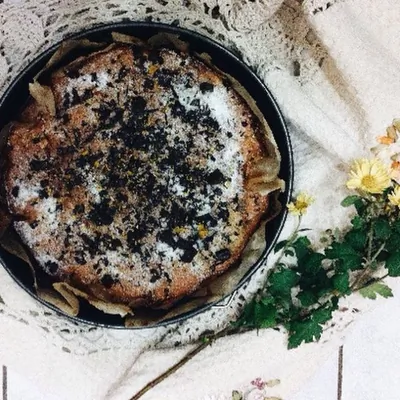 Яблочно-твороженный кекс