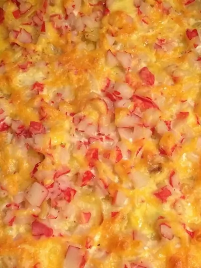 Картофельная запеканка с крабовым мясом