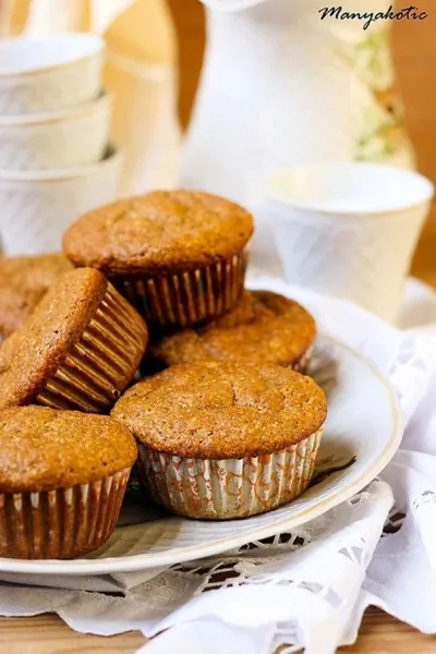 Маффины с отрубями и ананасом