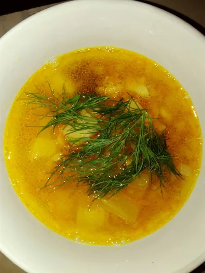 Гороховый суп с зеленью