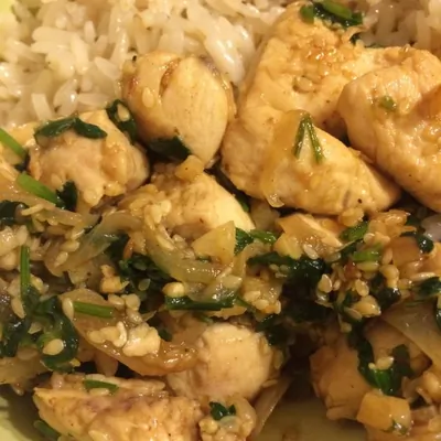 Курица с кунжутом по азиатски