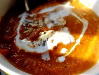 Золотой суп-пюре из запеченных овощей