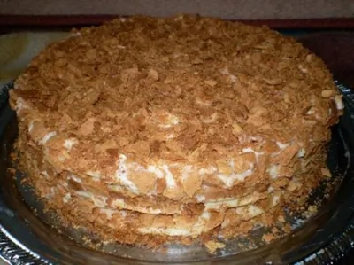 «Наполеон» с заварным кремом и сгущенкой