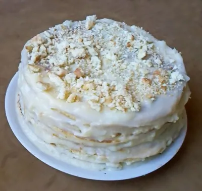 Ванильный торт на сковороде