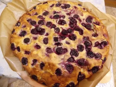 Вишневый пирог с рикоттой