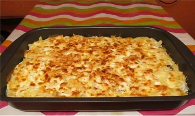 Запеканка из кабачков с грибами