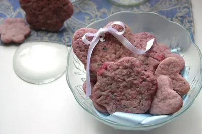 Ягодное лиловое печенье