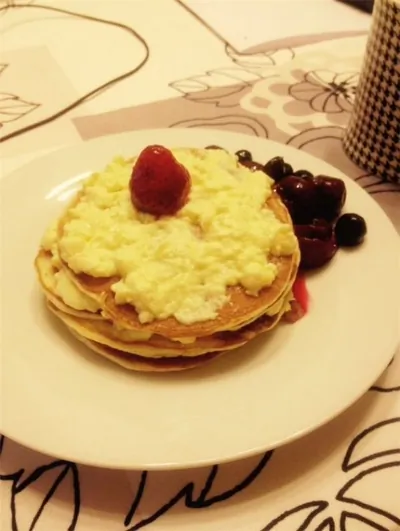 Овсяные оладьи без муки с заварным кремом