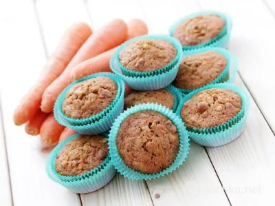 Постные яблочные маффины