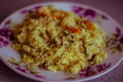 Постный грибной плов