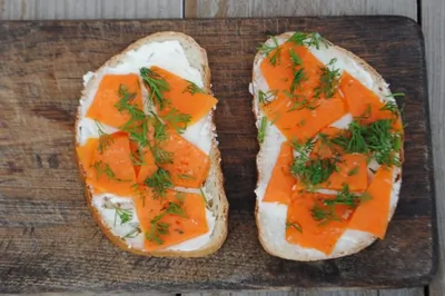 Гренки с запеченой тыквой