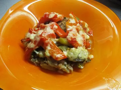 Овощная запеканка с фаршем