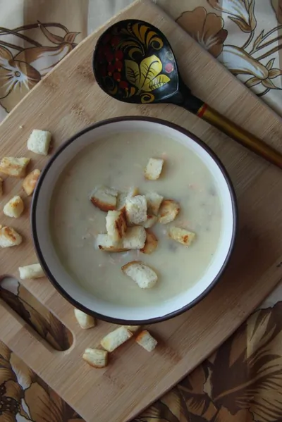 Сливочный суп-пюре с семгой