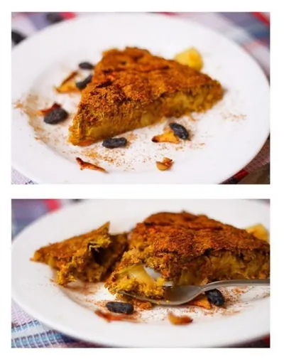 Морковно-апельсиновый пирог с яблоком и корицей