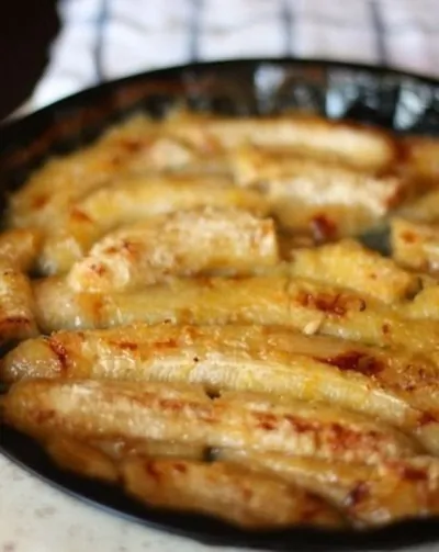 Запечённые бананы с творогом (г. – ккал)