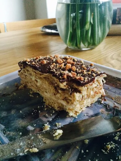 Песочный торт со сгущенным молком