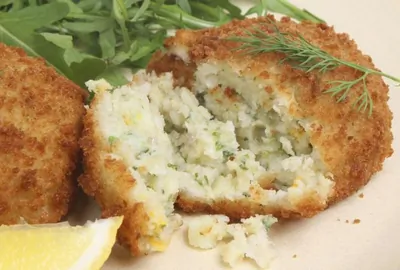 Котлеты из камчатского краба с горчичным соусом