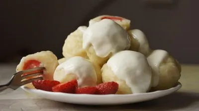 Творожные клецки с начинкой