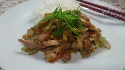 Курица с овощами по китайски