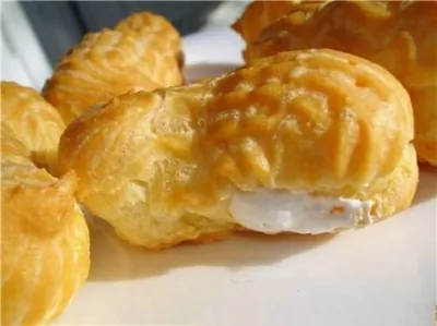 Эклеры с заварным белковым кремом