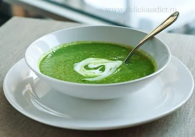 Легкий суп-пюре из шпината