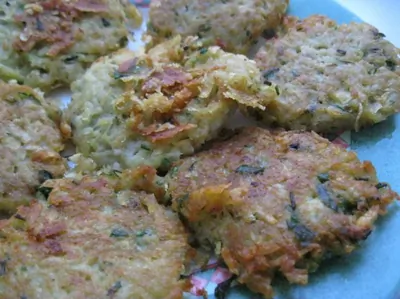 Деруны с зеленью без добавления муки